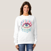 Psychedelic Eye Trippy Hippie Sweatshirt (Vorne ganz)