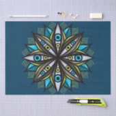 Psychedelic Eyes Double Iris Blume Mandala Horror Seidenpapier (Handwerk)