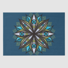 Psychedelic Eyes Double Iris Blume Mandala Horror Seidenpapier
