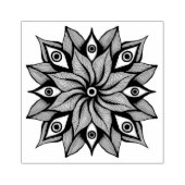 Psychedelic Eyes Mandala - Trippy Floral Pattern Gummistempel (Prägung)