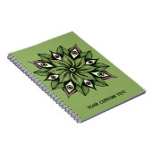 Psychedelic Eyes Mandala - Trippy Floral Pattern Notizblock (Rechte Seite)