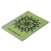 Psychedelic Eyes Mandala - Trippy Floral Pattern Notizblock (Linke Seite)