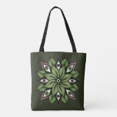 Psychedelic Eyes Mandala - Trippy Floral Pattern Tasche (Rückseite)