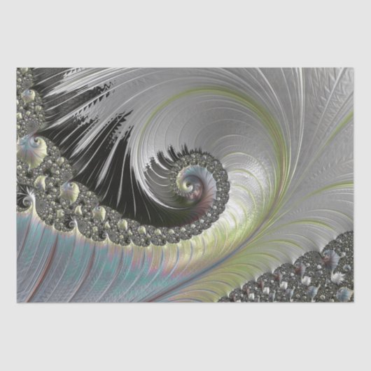 Psychedelic Fantasy Pearl Spiral Seidenpapier (Vorderseite)