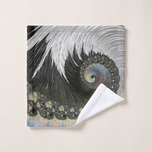 Psychedelic Fantasy Spiral Badhandtuch Set (Waschlappen)