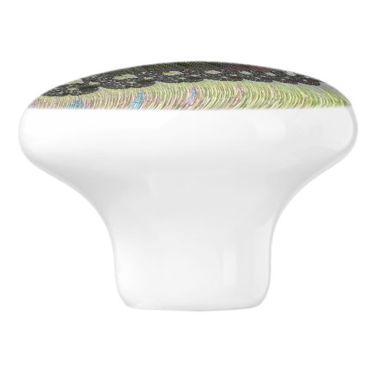 Psychedelic Fantasy Spiral Keramikknauf (Seitenansicht)