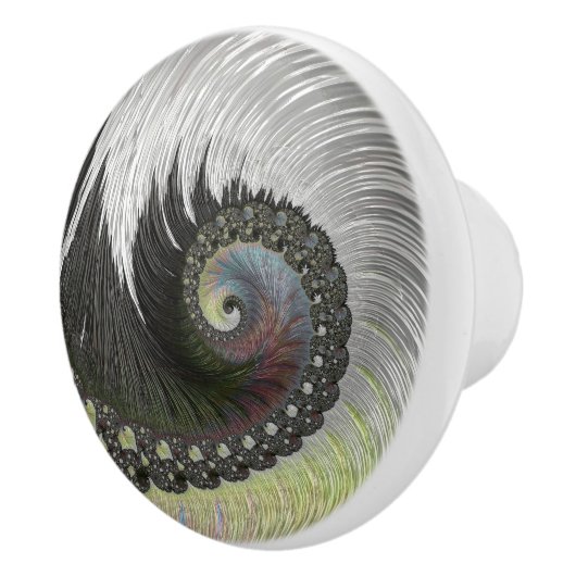 Psychedelic Fantasy Spiral Keramikknauf (Rechts)