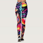 Psychedelic Feather Dream Leggings (Rückseite)