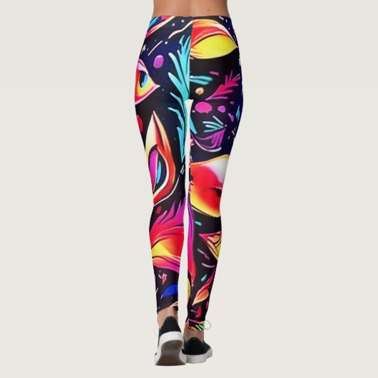 Psychedelic Feather Dream Leggings (Rückseite)