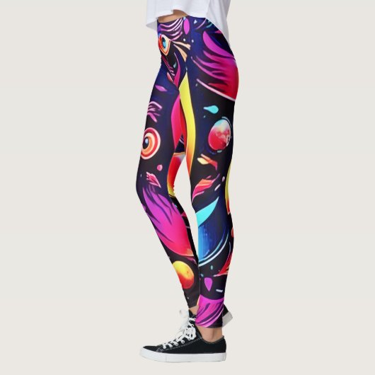 Psychedelic Feather Dream Leggings (Links)