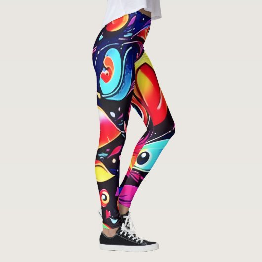 Psychedelic Feather Dream Leggings (Rechts)