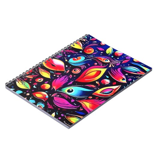 Psychedelic Feather Dream Notizblock (Linke Seite)