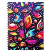 Psychedelic Feather Dream Notizblock (Vorderseite)