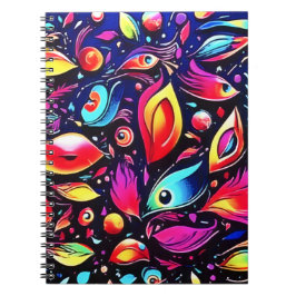 Psychedelic Feather Dream Notizblock