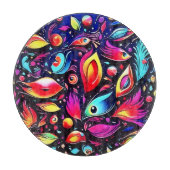 Psychedelic Feather Dream Schneidebrett (Vorderseite)