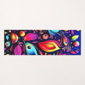 Psychedelic Feather Dream Yogamatte (Vorderseite (Horizontal))