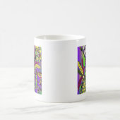 Psychedelic Feather Masks Fettdienstag Kaffeetasse (Mittel)