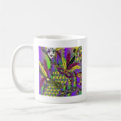 Psychedelic Feather Masks Fettdienstag Kaffeetasse (Links)