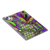 Psychedelic Feather Masks Fettdienstag Notizblock (Rechte Seite)