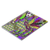 Psychedelic Feather Masks Fettdienstag Notizblock (Linke Seite)