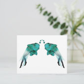 Psychedelic Fish Blue Postkarte (Stehend Vorderseite)