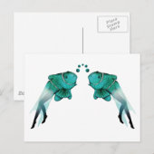 Psychedelic Fish Blue Postkarte (Vorne/Hinten)