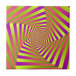 Psychedelic Five Arm Spiral Fliese