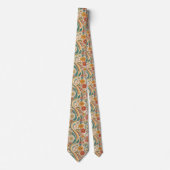 Psychedelic Floral 1970s Custom Necktie Tie Krawatte (Vorderseite)