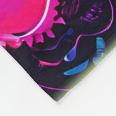 Psychedelic Floral Cosmos Fleecedecke (Ecke)