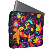 Psychedelic Floral Cosmos Laptopschutzhülle (Vorne Rechts)