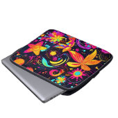 Psychedelic Floral Cosmos Laptopschutzhülle (Vorne Knopf)