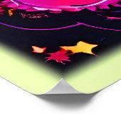 Psychedelic Floral Cosmos Poster (Ecke)