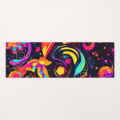 Psychedelic Floral Cosmos Yogamatte (Rückseite (Horizontal))