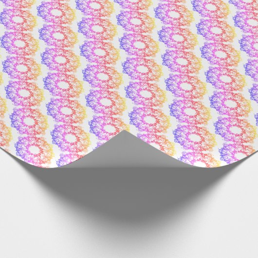 Psychedelic Floral Geschenkpapier (Ecke)