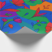 Psychedelic floral geschenkpapier (Ecke)