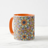Psychedelic Floral Mandala Tasse (Vorderseite Links)