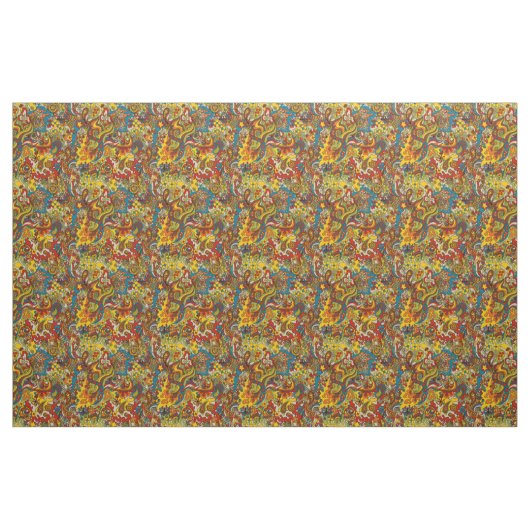 psychedelic flow, retro 70s fabric stoff (Yard (91,4 cm))