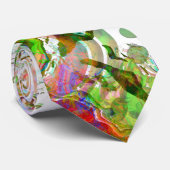 Psychedelic Fluid Abstrakt Batik Ink Dye Krawatte (Gerollt)