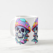 Psychedelic Forest Festival Edm Schädel Dj Kaffeetasse (Vorderseite Links)