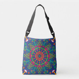 Psychedelic Forest Mandala Tragetaschen Mit Langen Trägern