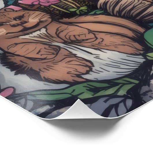 Psychedelic forest poster (Ecke)