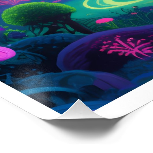 Psychedelic forest poster (Ecke)