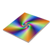 Psychedelic Four Wind Spiral Fliese (Seite)
