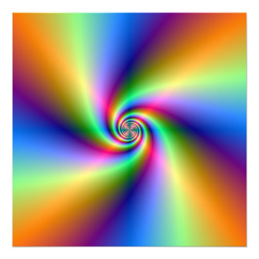 Psychedelic Four Wind Spiral Fotodruck (Vorne)