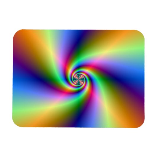 Psychedelic Four Wind Spiral Magnet (Horizontal)