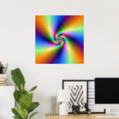 Psychedelic Four Wind Spiral Poster (Heimbüro)