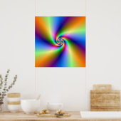 Psychedelic Four Wind Spiral Poster (Küche)