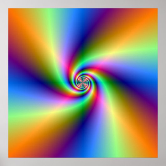 Psychedelic Four Wind Spiral Poster (Vorne)