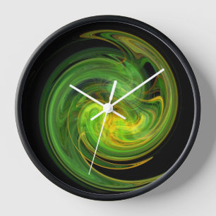 PSYCHEDELIC FRACTAL LIGHT VORTEX Abstract Yellow Uhr