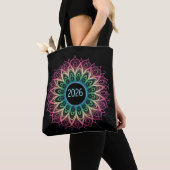 Psychedelic Fractal Mandala 2026 Design with Neon  Tasche (Von Nahem)